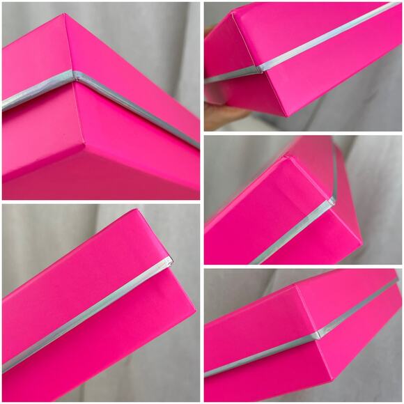 Victoria’s Secret PINK Gift Display Decor Box Silver Holograph Logo Black Bow - Picture 15 of 16